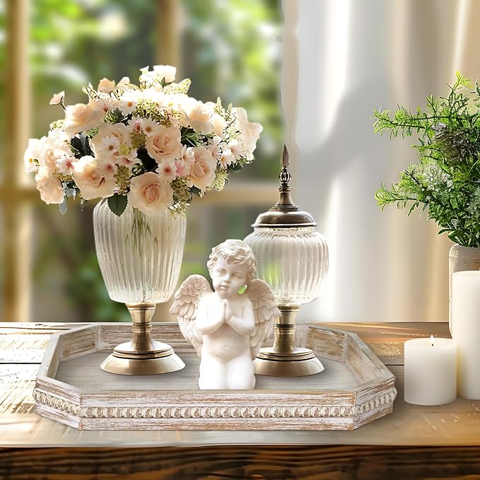 Wooden Decorative Tray, Rustic Serving Tray - Image 4