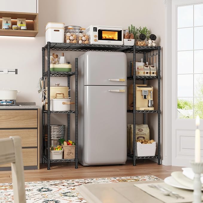 REIBII Mini Fridge Shelf with Storage, 4-Tier Adjustable Shelves, 665 lbs | - Image 4