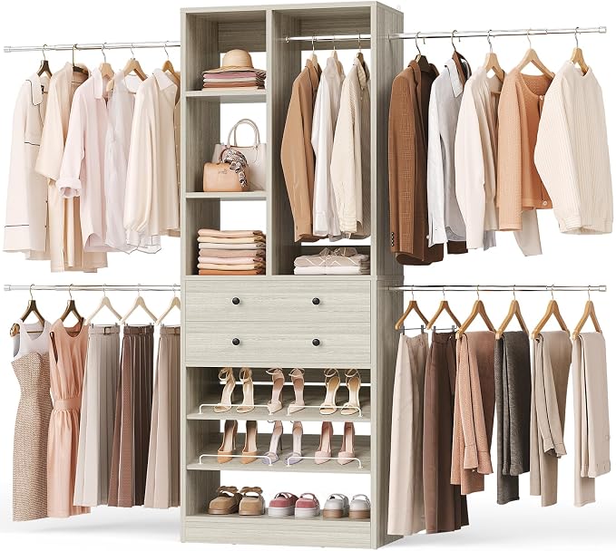 Besiost Closet System, 4.2–8.8 FT Closet Organizer by Besiost