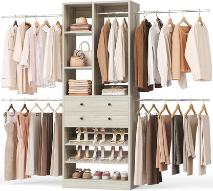 Besiost Closet System, 4.2–8.8 FT Closet Organizer by Besiost