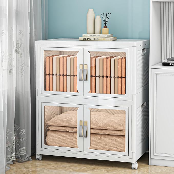 Large Clear Stackable Storage Bins by Unknown