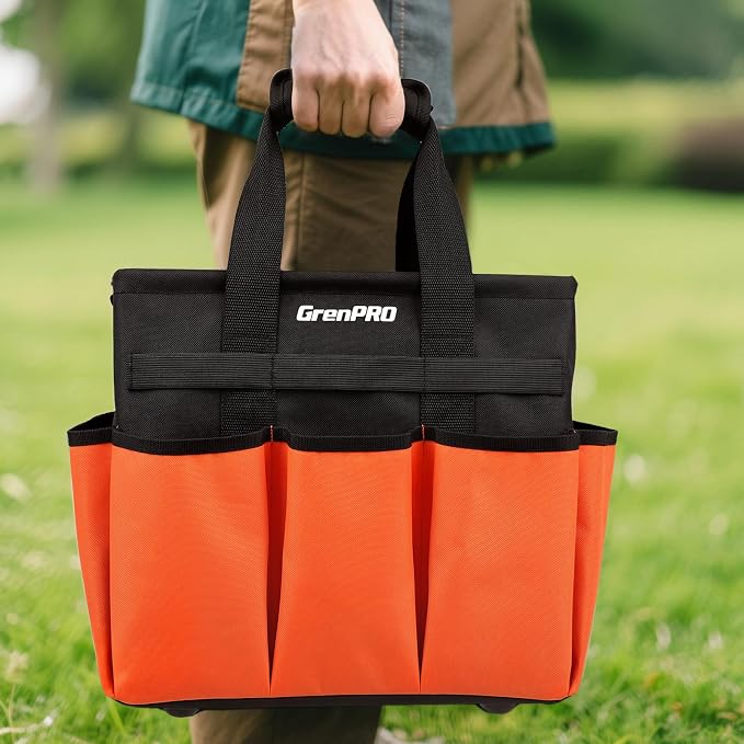 GRENPRO Garden Tool Bag Organizer, Heavy Duty Gardening Tote Toolbox - Image 6