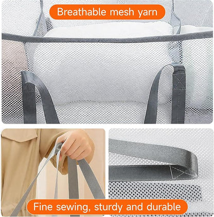 Large Collapsible Laundry Hamper, Breathable Mesh Design, Sturdy Steel Frame - Image 4