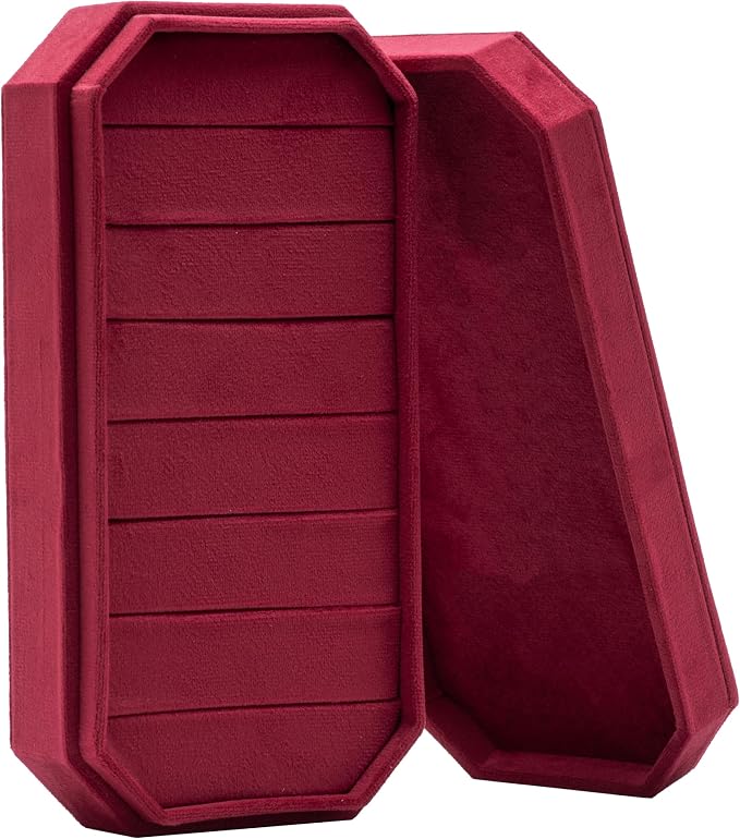 Velvet Ring Organizer Display Tray Jewelry Box Earring Holder Case - Image 2
