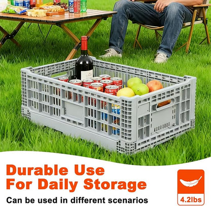 Collapsible Milk Crates for Storage, 52L Storage Crates, Heavy Duty Milk Crate - Image 6