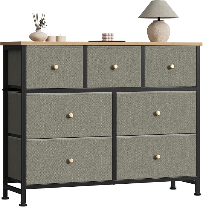 Sweetcrispy 7 Drawer Dresser for Bedroom Storage by Sweetcrispy