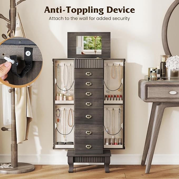 Giantex Standing Jewelry Cabinet - Image 8