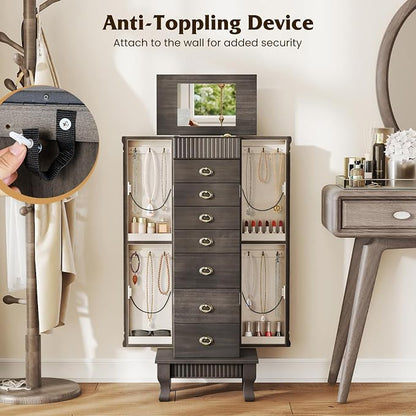 Giantex Standing Jewelry Cabinet - Image 8
