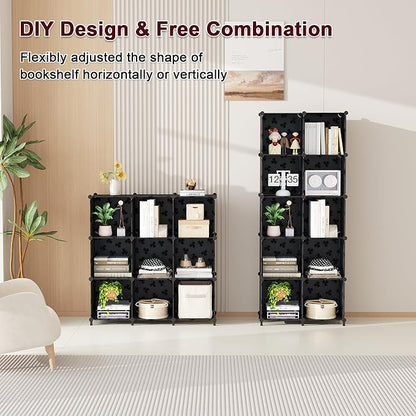 UNKU Cube Storage Organizer, 10 Cube Closet Organizer Storage Shelves, DIY - Image 5