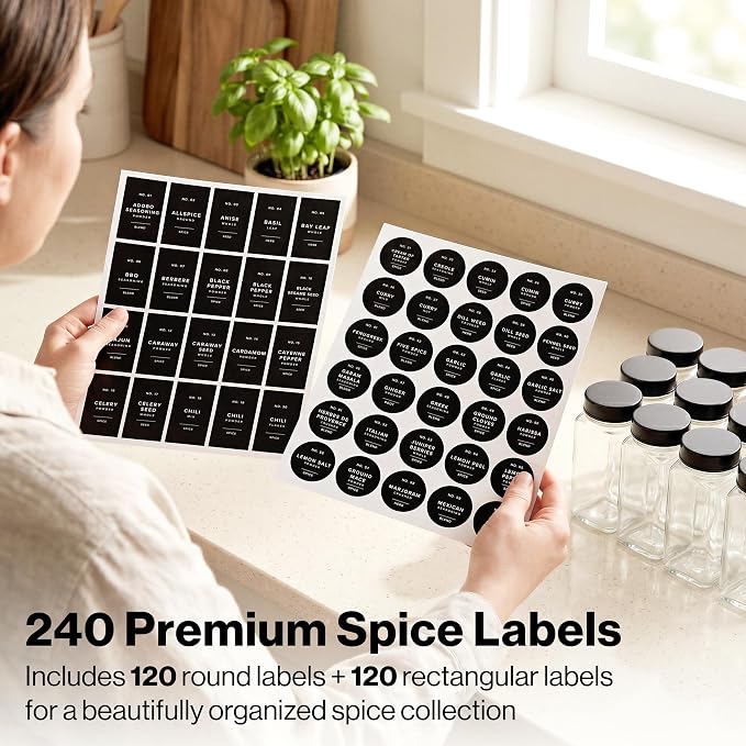 Minimalist Spice Jar Labels Self-Adhesive - Image 7