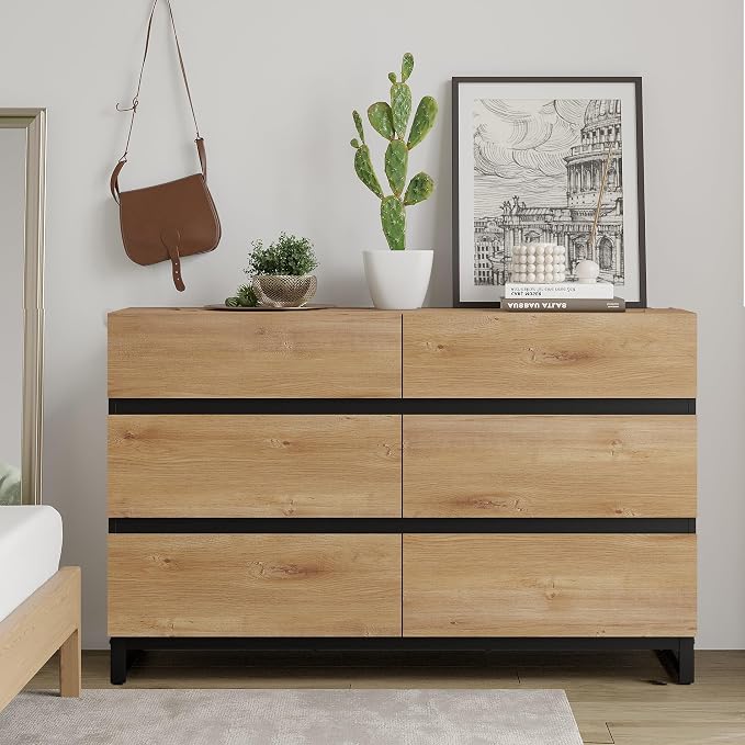 WAMPAT Dresser for Bedroom, Modern Wood Dresser - Image 6