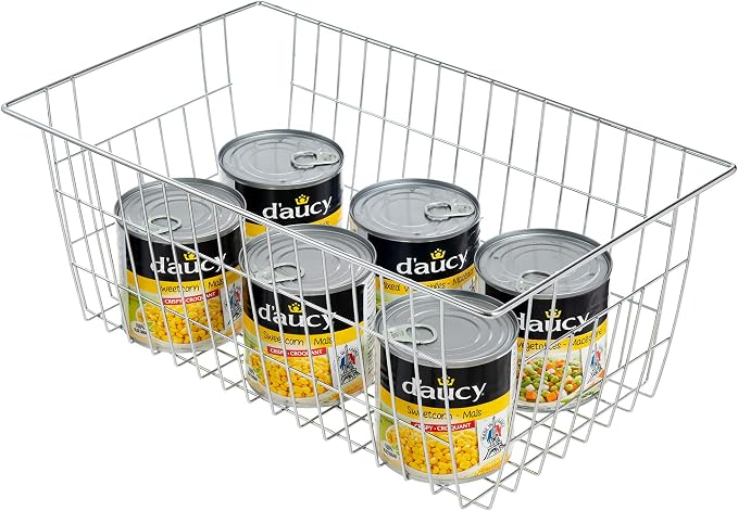 Slideep Farmhouse Wire Organizer Storage Bin Basket - Image 5