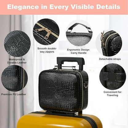 Mocado Travel Makeup Bag with LED Lighted Mirror, Travel Makeup Organizer - Image 2
