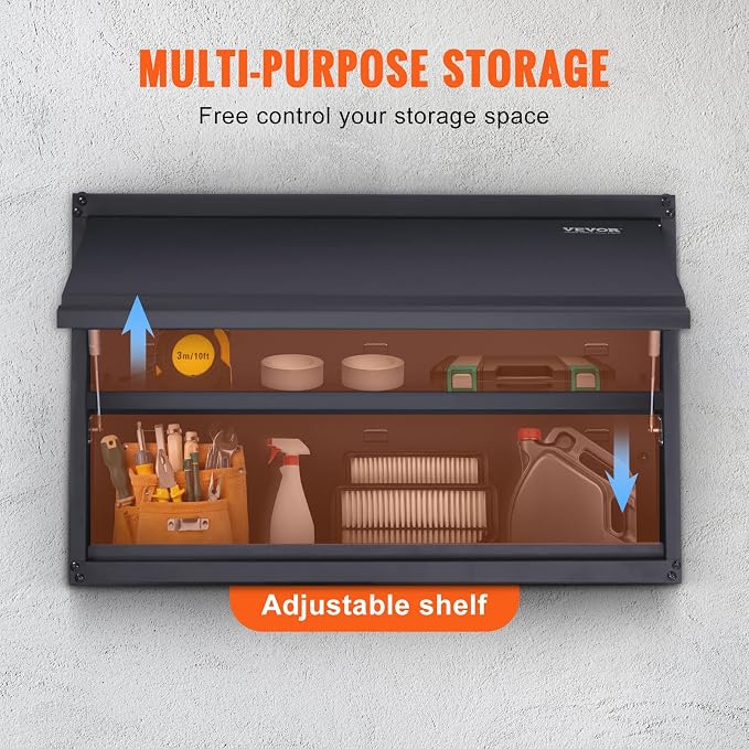 VEVOR Metal Storage Cabinet, 120lbs Load Capacity per Shelf, Press to Close & - Image 4