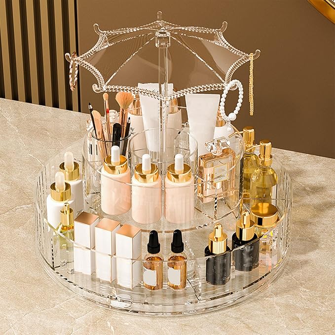 360 Rotating Makeup Organizer, 360 Degree Rotating Makeup Organizer - Image 3