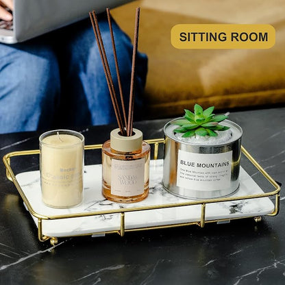 Vanity Tray Makeup Organizer Cosmetics Storage Bathroom Skincare Organizer - Image 3