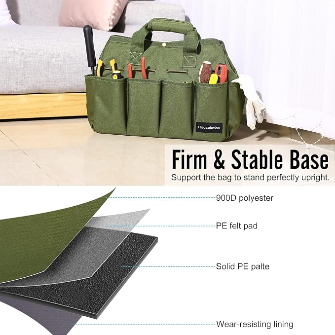 Housolution Garden Tote Bag, 900D Standable Gardening Tool Bag, Garden Tote - Image 7