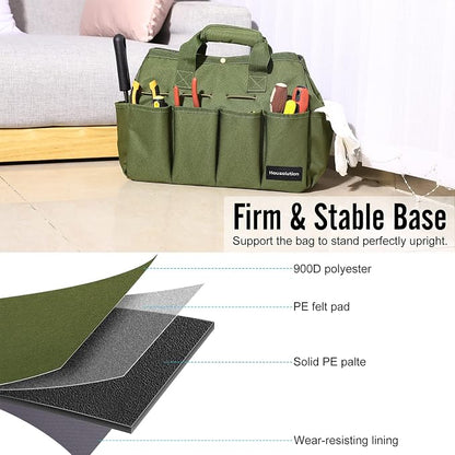 Housolution Garden Tote Bag, 900D Standable Gardening Tool Bag, Garden Tote - Image 7