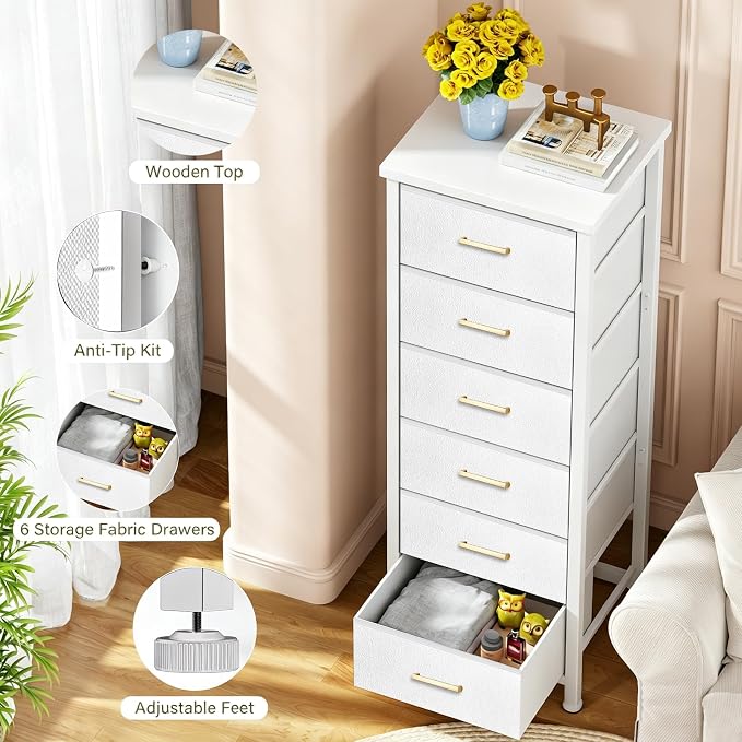 VASICAR Tall Narrow Dresser - Image 4