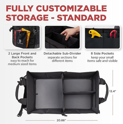 TRUNKCRATEPRO Car Organizers and Storage Premium Adjustable Multi Compartments - Image 2