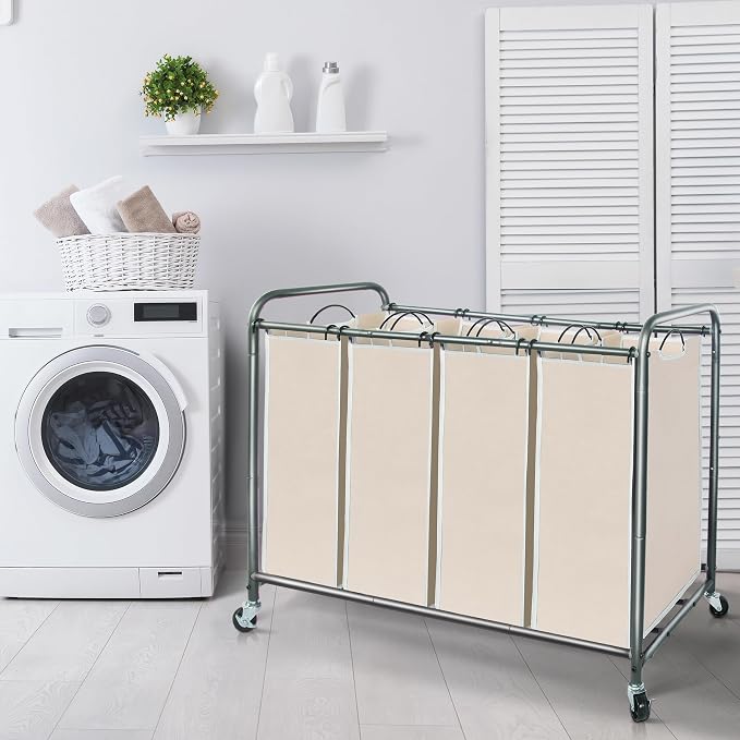 STORAGE MANIAC Laundry Sorter 4 Section, 47.8 Gal Laundry Hamper - Image 7