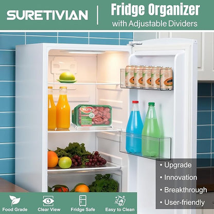 SURETIVIAN Freezer Organizer 12” Visible Fridge Organizer Rack - Image 2