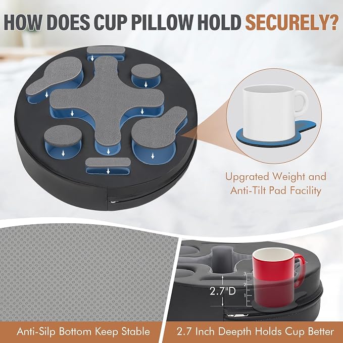 INNO STAGE Couch Cup Holder Pillow-Sofa Cup Holder | Couch Caddy Drinks - Image 3
