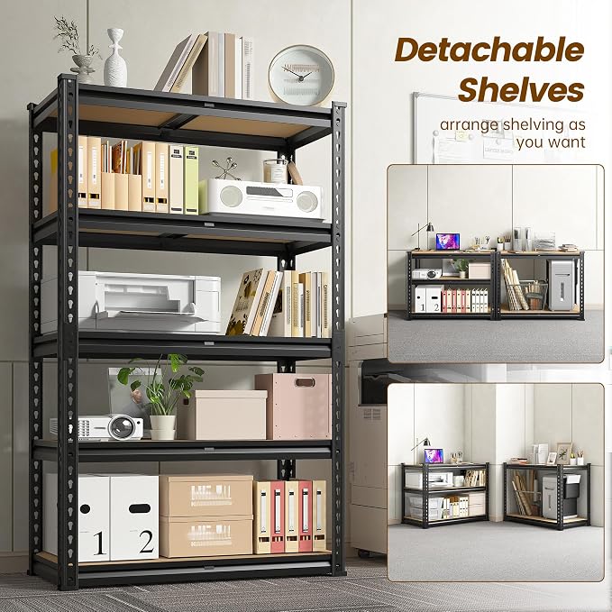 DurayLoly Storage Rack, 60.01" H x 28.01" W x 14.01" D Shelves - Image 5