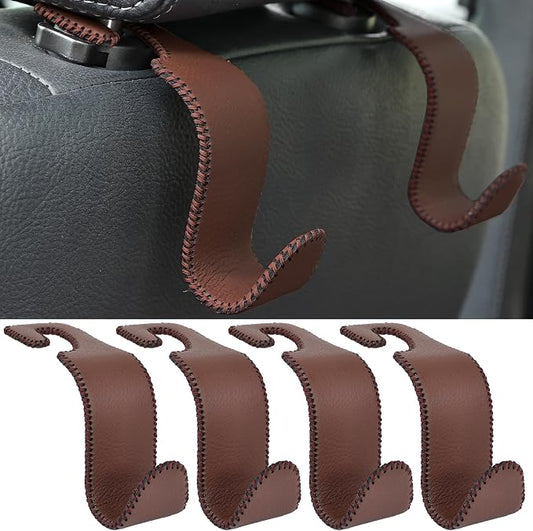 Amooca Car Seat Headrest Hook 4 Pack Metal Core Hanger Universal Car Storage by Amooca