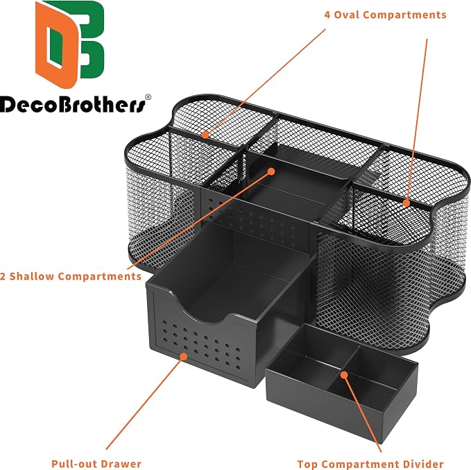 Deco Brothers Desk Organizers Pen Holder Office Caddy Storage - Image 2