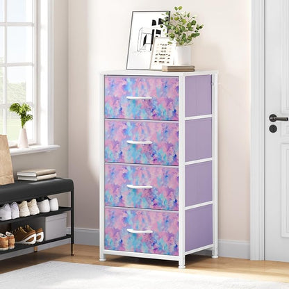 DWVO Dresser with 4 Drawers, For Bedroom, Living Room, Sturdy Steel Frame - Image 2