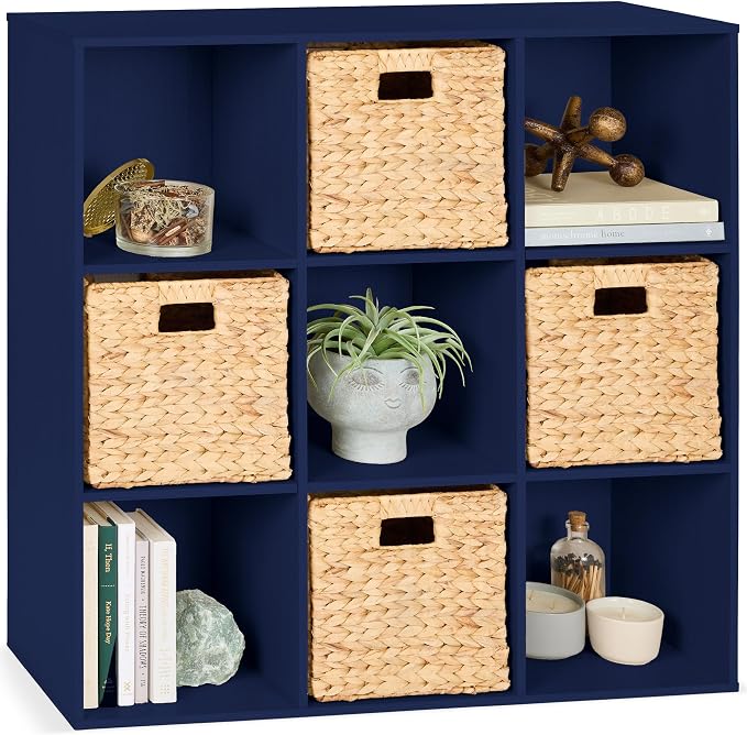 Best Choice Products Kids Bookcase 9-Cube Storage Organizer, 11in Shelf Opening by Unknown