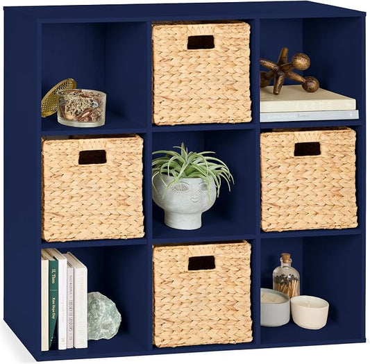 Best Choice Products Kids Bookcase 9-Cube Storage Organizer, 11in Shelf Opening by Unknown