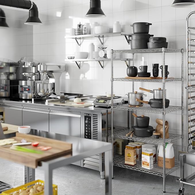 21" Deep x 30" Wide x 64" Height Wire Shelving Kit | 5-Tier | NSF Commercial - Image 6