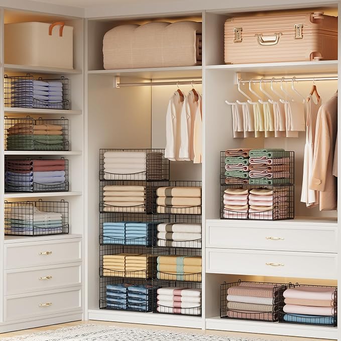 JKsmart 5-Tier Stackable Closet Organizers and Storage Shelves, Extend Clothing - Image 2