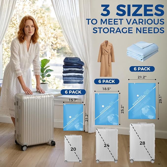18 Pack Vacuum Storage Bags for Travel - Image 3