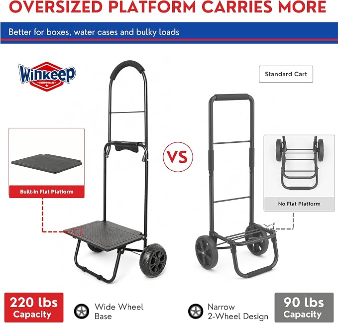 Shopping Cart, Super Loading Grocery Trolley, 220 lbs Capacity, Foldable Cart - Image 5