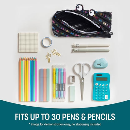 ZIPIT Monster Pencil Case for Kids, Cute Zipper Pouch for Boys Girls and Teens - Image 4