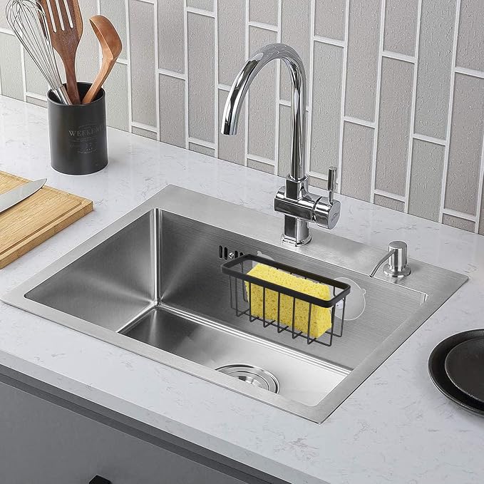 Sponge Holder for Kitchen Sink Suction, Stainless Steel Sponge Holder for - Image 4