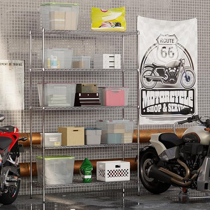 18" Deep x 54" Wide x 86" Height Wire Shelving Kit | 5-Tier | NSF Commercial - Image 6