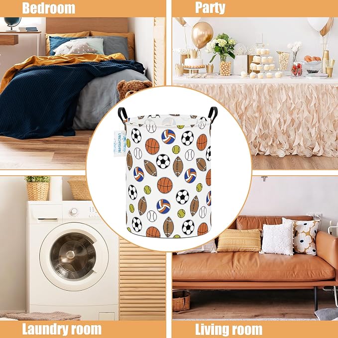 LANGYASHAN Laundry Basket Canvas Fabric Collapsible Organizer Basket - Image 3