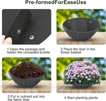 2PCS 16 Inch Round Hanging Basket Liners - Image 5