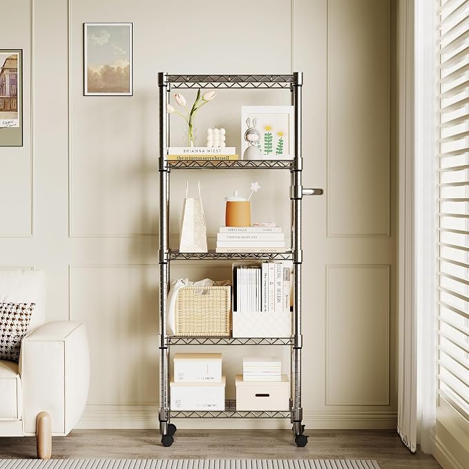 GarveeHome 5-Tier Heavy Duty Storage Shelves 1100 LBS Metal Wire Rack Shelving - Image 2