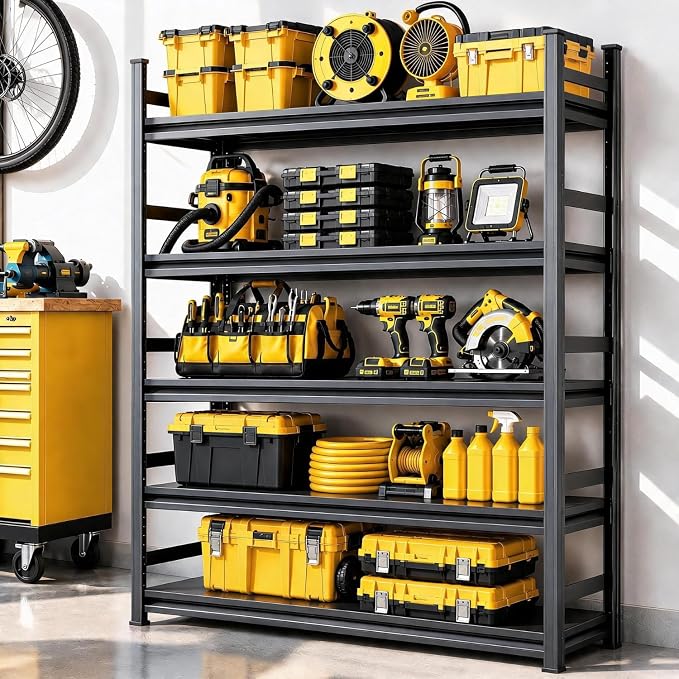 Garage Shelving, Heavy Duty Storage Shelves, Adjustable Boltless Units | Metal by Beaunatixx