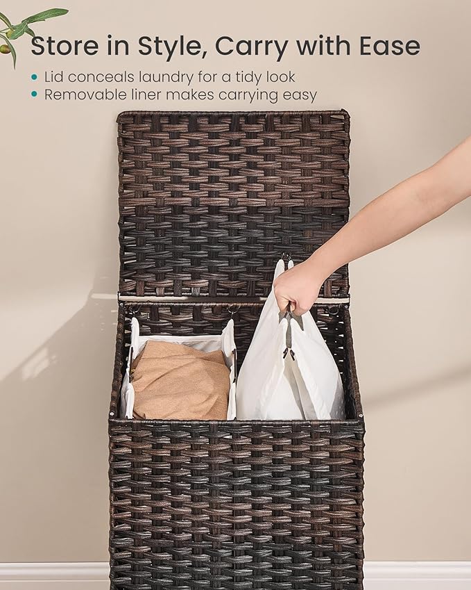 SONGMICS 2-Section Laundry Hamper - Image 4