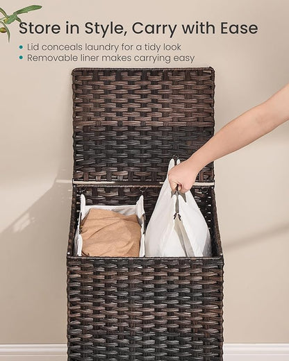 SONGMICS 2-Section Laundry Hamper - Image 4