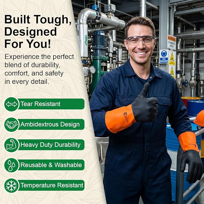 Gastody™ - Chemical Resistant Gloves, Heavy Duty Safety Work Gloves, Resist Acid - Image 5
