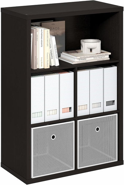 5-Cube Bookcase, Cube Storage Organizer Bookshelf, Book Shelf - Image 5
