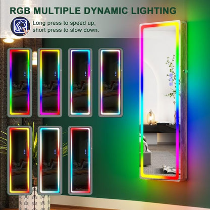 HNEBC LED Mirror Jewelry Cabinet - Image 5