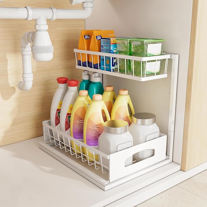 Under Sink Organizer and Storage, Height Adjustable Cabinet Organizer - Image 8